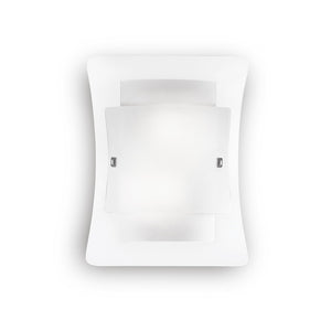 Applique Moderna Triplo Vetro Bianco 2 Luci E27