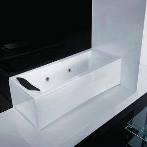 Vasca Bagno rettangolare in acrilico con poggiatesta e idromassaggio Whirpool cm 170x70