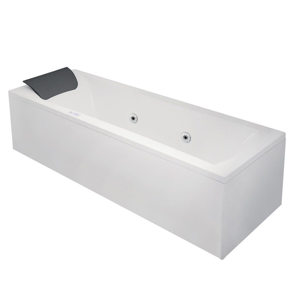 Vasca Bagno rettangolare in acrilico con poggiatesta e idromassaggio Whirpool cm 160x70