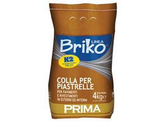 4pz k2 linea briko colla per piastrelle bianca in polvere - kg.4 in sacco fer35330