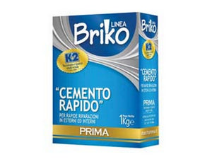 12pz k2 linea briko cemento rapido grigio in polvere - kg.1 fer37952