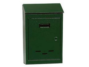 cassetta postale con tetto e chiave ad una leva verde - n?3 cm.30x6x20h. per lettere fer29537