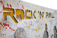 Dipinto su Tela Rock N Roll 120x3x60 cm in Legno e Canvas