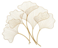 Pannello Glam Leaf 79x5x68 cm in Ferro Oro