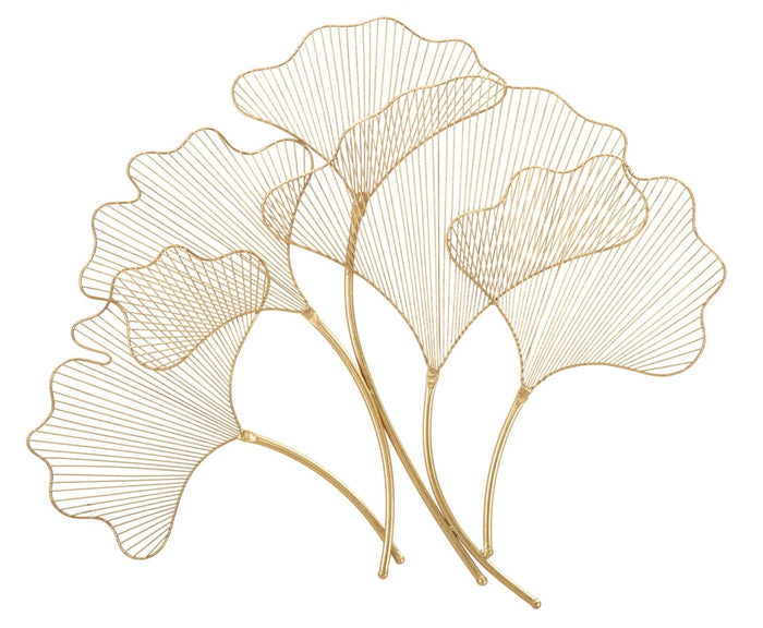 Pannello Glam Leaf 79x5x68 cm in Ferro Oro