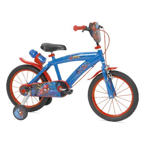 Bicicletta mandelli 120165115 spiderman con rotelle blu e rosso