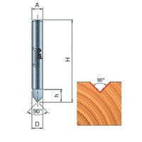 Fresa per intagli a v 6x6x38.1 90Â° freud 20-10006