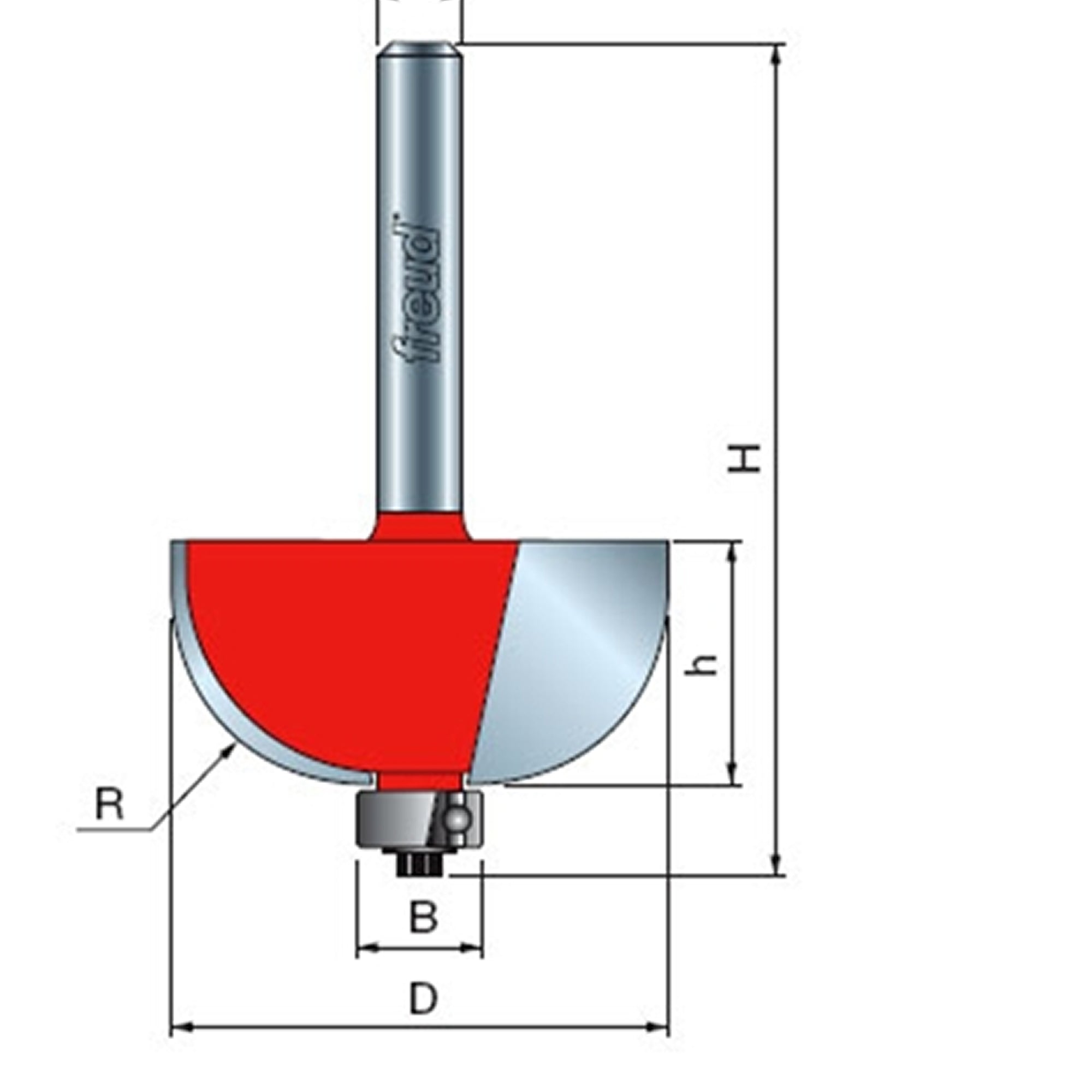 Fresa freud a raggio convesso 31.8x12.7x55.2