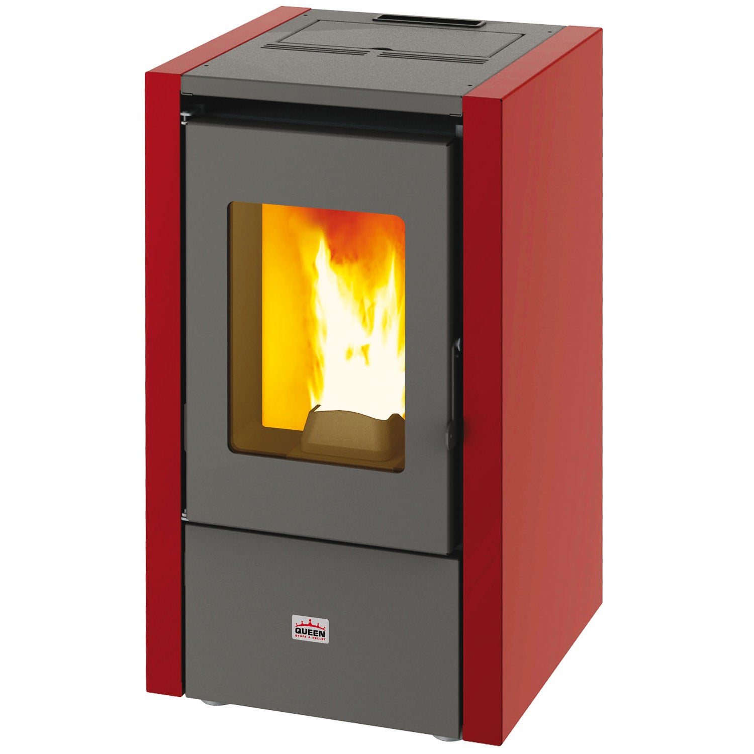 Stufa A Pellet Queen Mignon Bordeaux 5,5 Kw