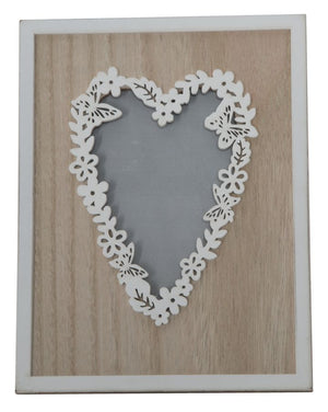 Cornice Rettangolare Live Laugh Love 17,5x1,9x22,8 cm MDF Marrone e Bianco