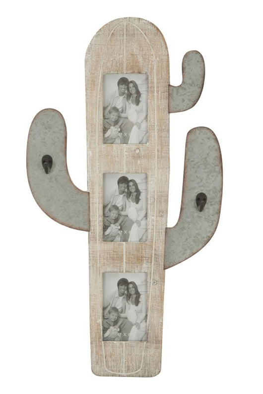 Cornice da Muro Cactus 39x3x71,5 cm in Ferro e MDF