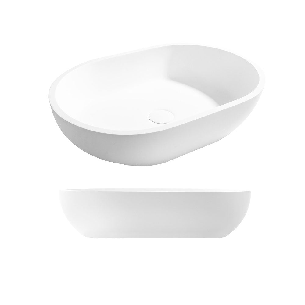 Lavandino da appoggio 'Pool Basin' in Istone cm 58x38x14,5h by Cipi