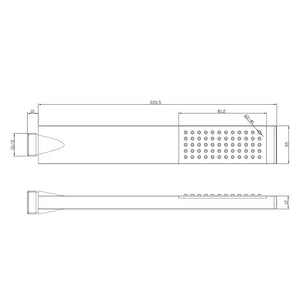 Composizione doccia ARES con soffione ultraslim 250x250 mm, doccetta e miscelatore 2 vie