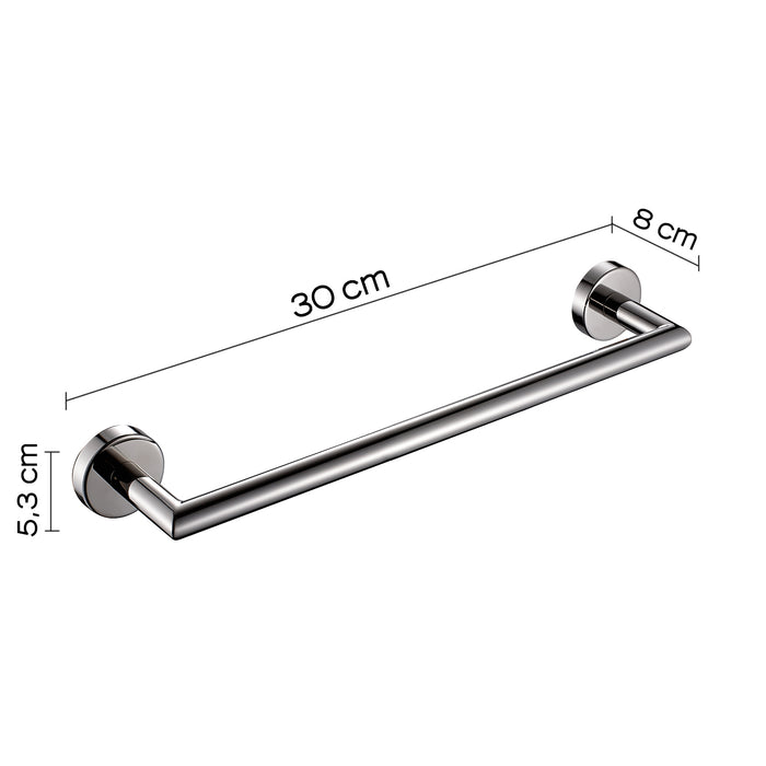 Portasalviette 30 cm in Acciaio Inox AISI 304 Gedy serie Project - Lucido