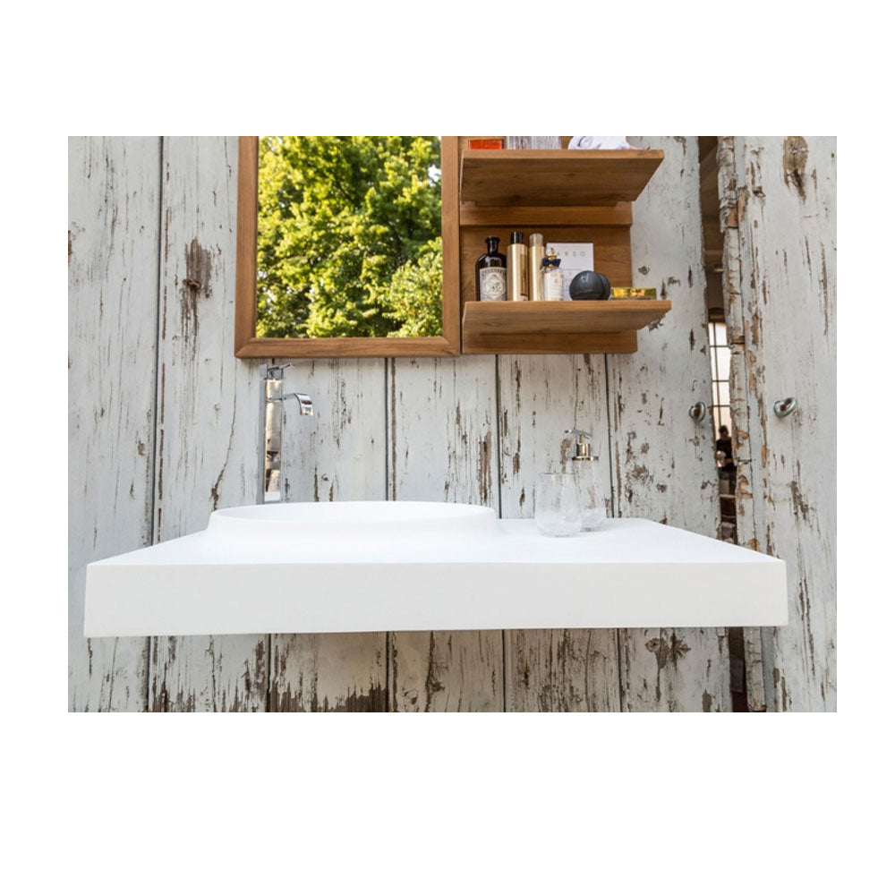 Lavandino da appoggio 'Atollo Basin' in Istone cm 90x50x10h by Cipi