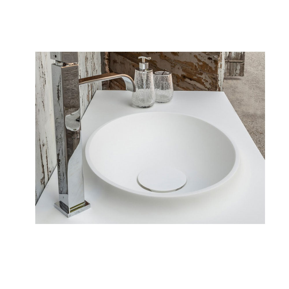 Lavandino da appoggio 'Atollo Basin' in Istone cm 90x50x10h by Cipi