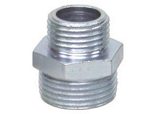 10pz niples esagonale ridotta acciaio zincato - m 3/8" m 1/2" fer32353