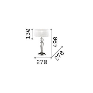 Lampada Da Scrivania Contemporanea Duchessa Metallo Trasparente 1 Luce E27 Small