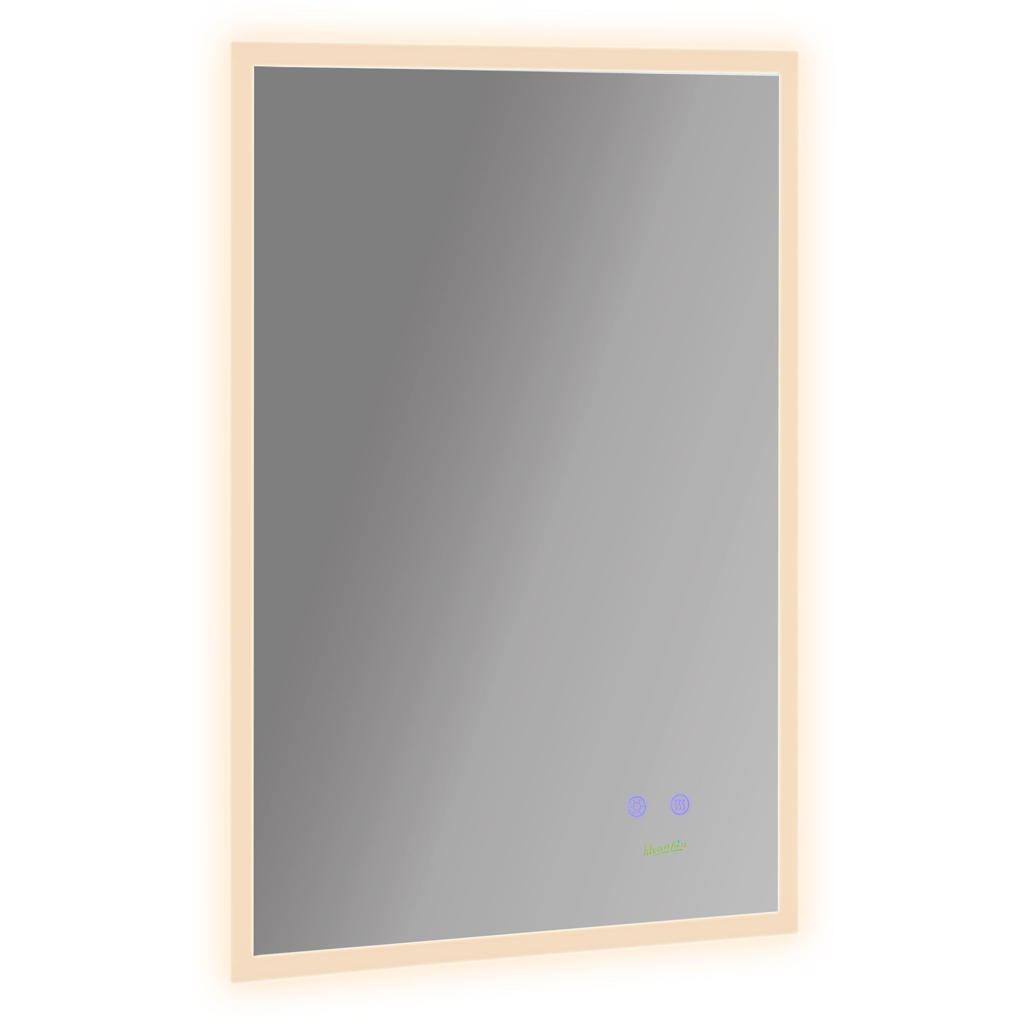 Specchio da Bagno 70x50 cm con Cornice a LED Argento