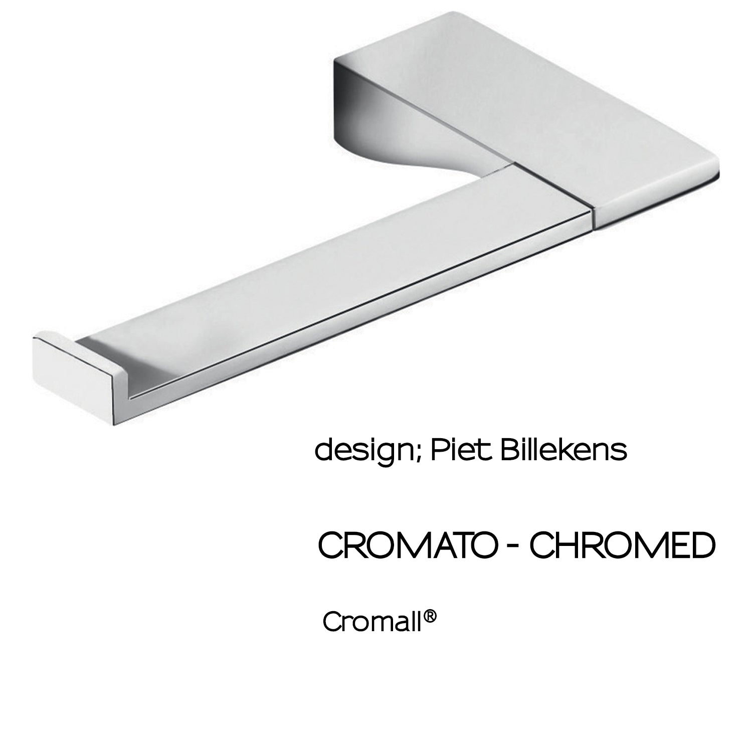 Pratico portarotolo Gedy Glamour in ottone cromato 15,7x8,2x2 cm