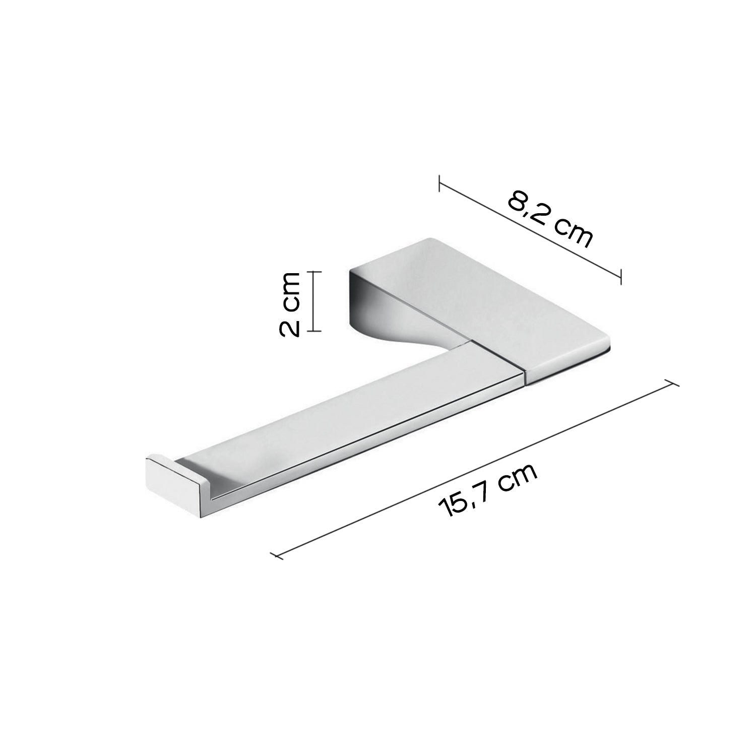 Pratico portarotolo Gedy Glamour in ottone cromato 15,7x8,2x2 cm