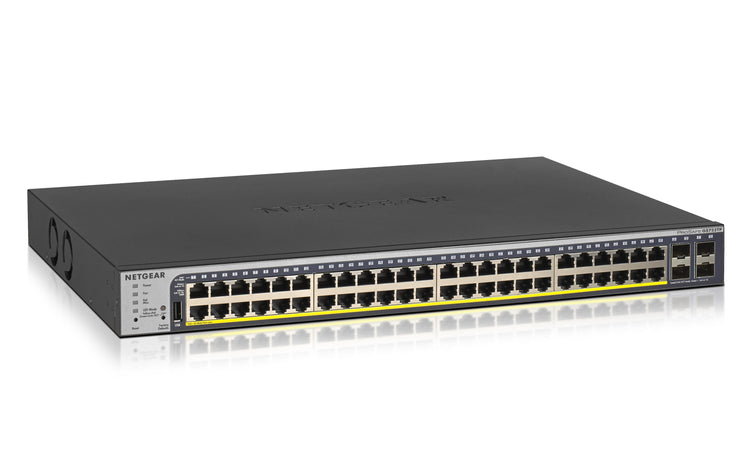 Netgear gs752tp-300eus switch di rete gestito l2/l3/l4 gigabit ethernet (10/100/1000) supporto power over ethernet (poe) 1u nero