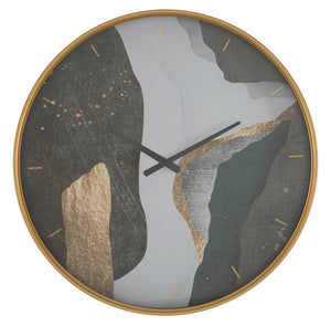 Orologio da Muro Art Ø60x6 cm in Ferro MDF e Vetro Multicolor