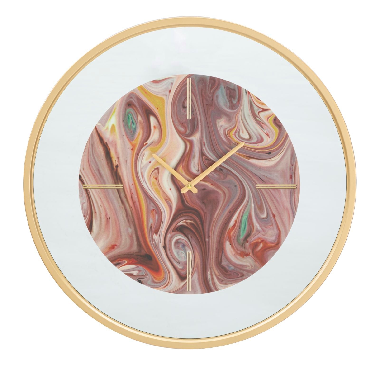 Orologio da Muro Mirror Mix Ø60x5 cm in Ferro MDF e Vetro Multicolor