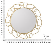 Specchio Chain Oro Ø84x2 cm in Ferro e MDF Oro