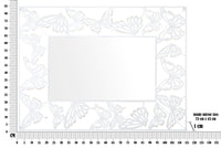 Specchio Bianco Butterfly 85x1x115 cm in Ferro e MDF Bianco