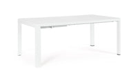 Tavolo Allungabile da Giardino 100x180/240x77.5 cm in Alluminio Kiplin Bianco