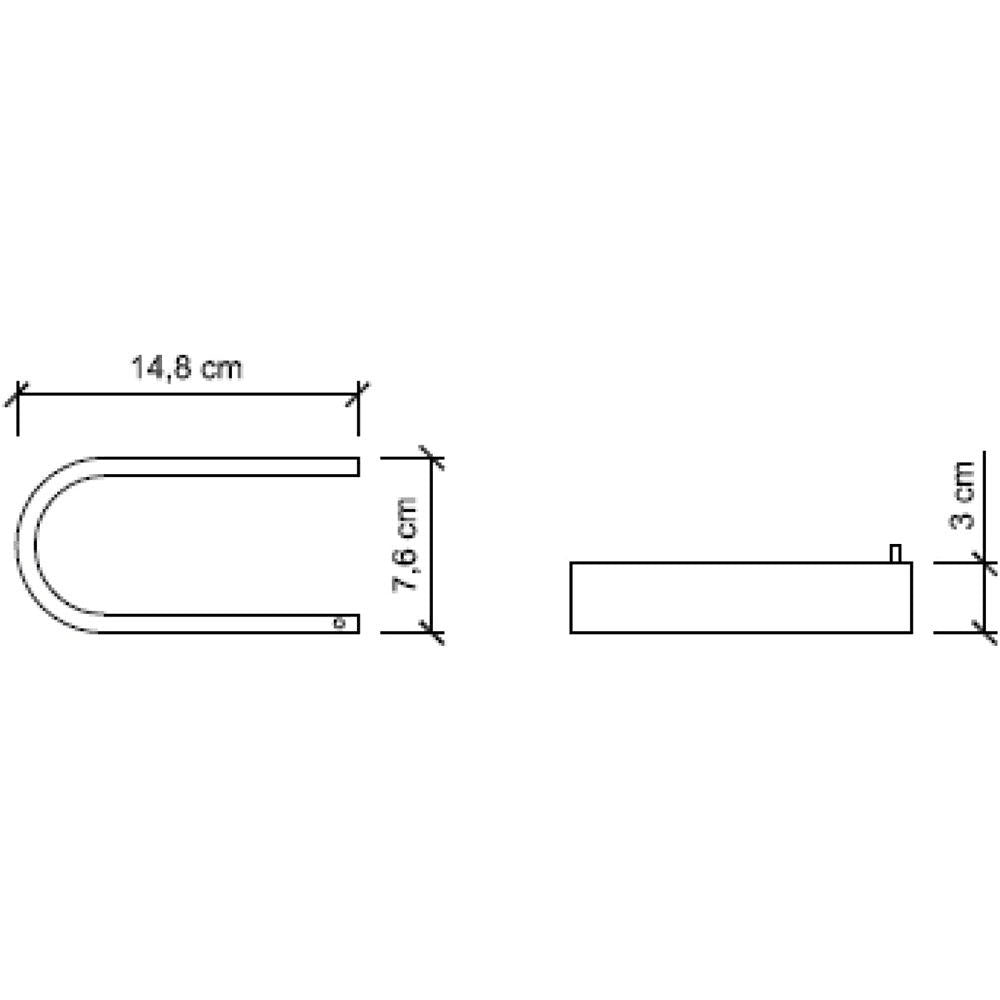 Porta rotolo da incollo linea 'Materia' in alluminio anodizzato - cm 14,8x7,6x3h - Koh-i-Noor - Nero