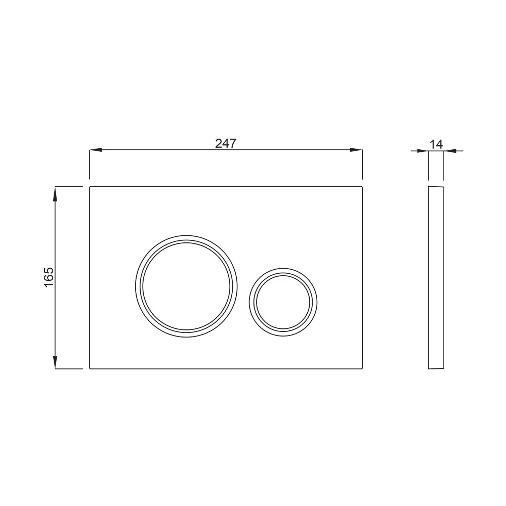 Placca di comando Schwab modello Vela per cassette incasso 199 Bianca