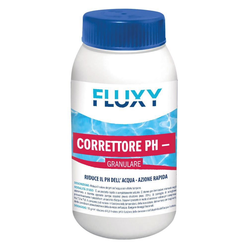 CORRETTORE GRANULARE DI PH- PER PISCINE RIDUCE IL PH DELL'ACQUA 1KG FLUXY