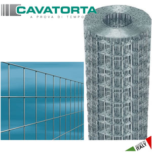 Cavatorta rete elettrosaldata zincata maglia mm 50x75 altezza cm 180 margherita rotolo metri 25