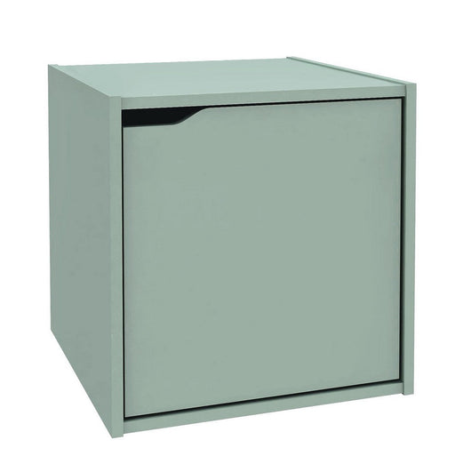 Cubo Composite con Anta 35x35x35 cm in Compensato  Verde Salvia