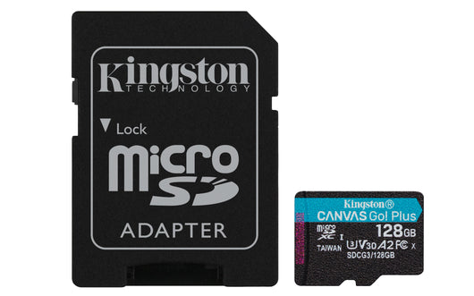 Kingston technology scheda microsdxc canvas go plus 170r a2 u3 v30 da 128gb + adattatore - SDCG3128G