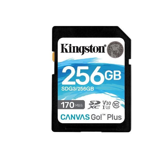 Kingston technology scheda sdxc canvas go plus 170r c10 uhs-i u3 v30 da 256gb - SDG3/256GB