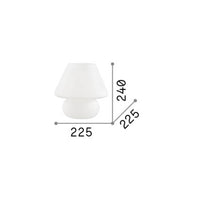 Lampada Da Scrivania-Ufficio Moderna Prato Vetro Bianco 1 Luce E27 Big