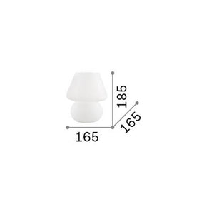 Lampada Da Scrivania-Ufficio Moderna Prato Vetro Bianco 1 Luce E27 Small