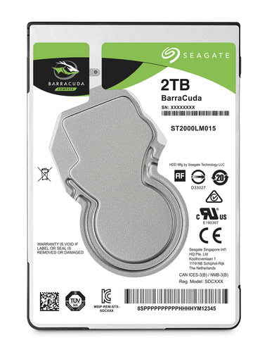 Seagate barracuda 2.5" disco rigido interno 2 tb 5400 giri/min 128 mb 2.5" serial ata iii - ST2000LM015