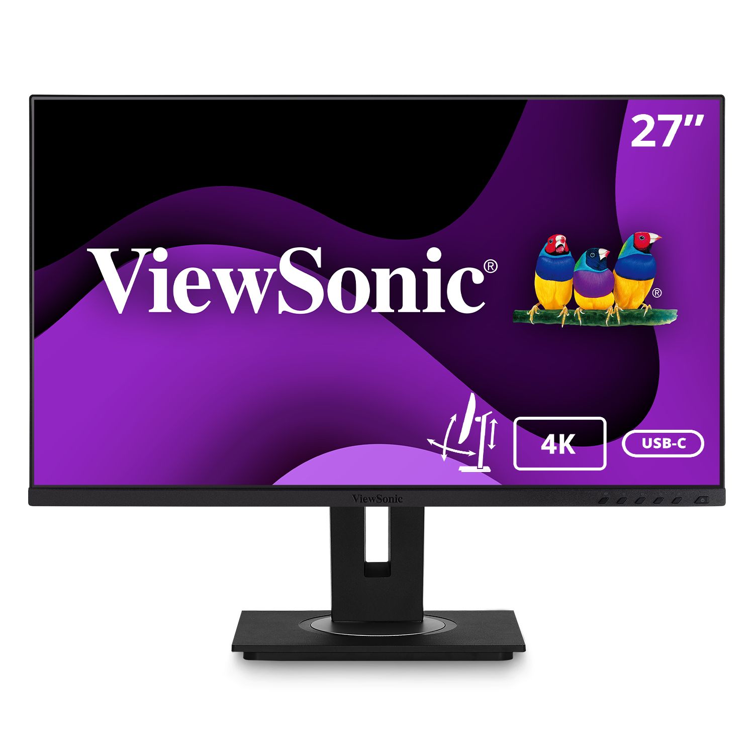 Viewsonic vg series vg2756-4k monitor pc 68,6 cm (27") 3840 x 2160 pixel 4k ultra hd led nero