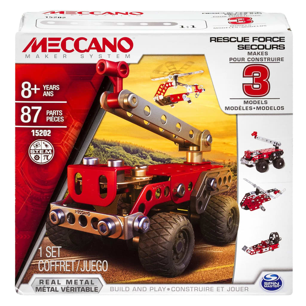 Meccano Set Camion Giocattolo 3 in 1 Rescue Squad 440682