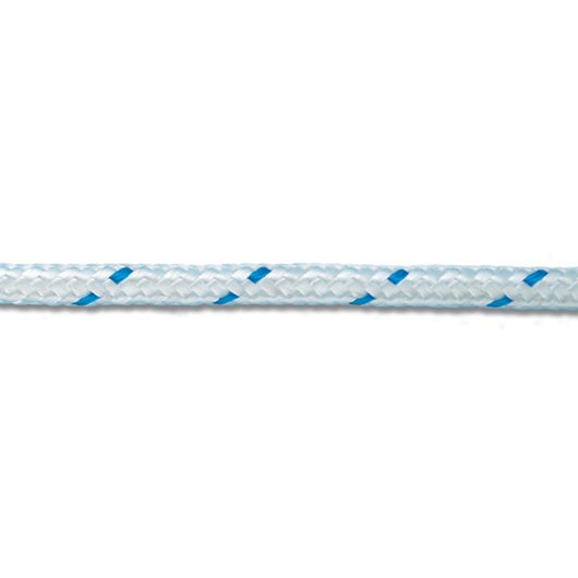 Trem saipam 4 mm treccia in poliestere colore bianco segnale blu 200 metri nautica