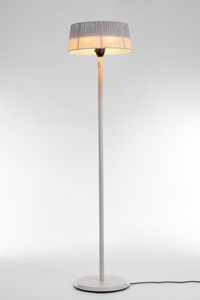 Lampada Riscaldante Elettrica Ø50x205 cm in Alluminio Holen Bianca