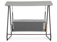 Dondolo 3 Posti da Giardino 210x138x182 cm in Acciaio Easy Grigio