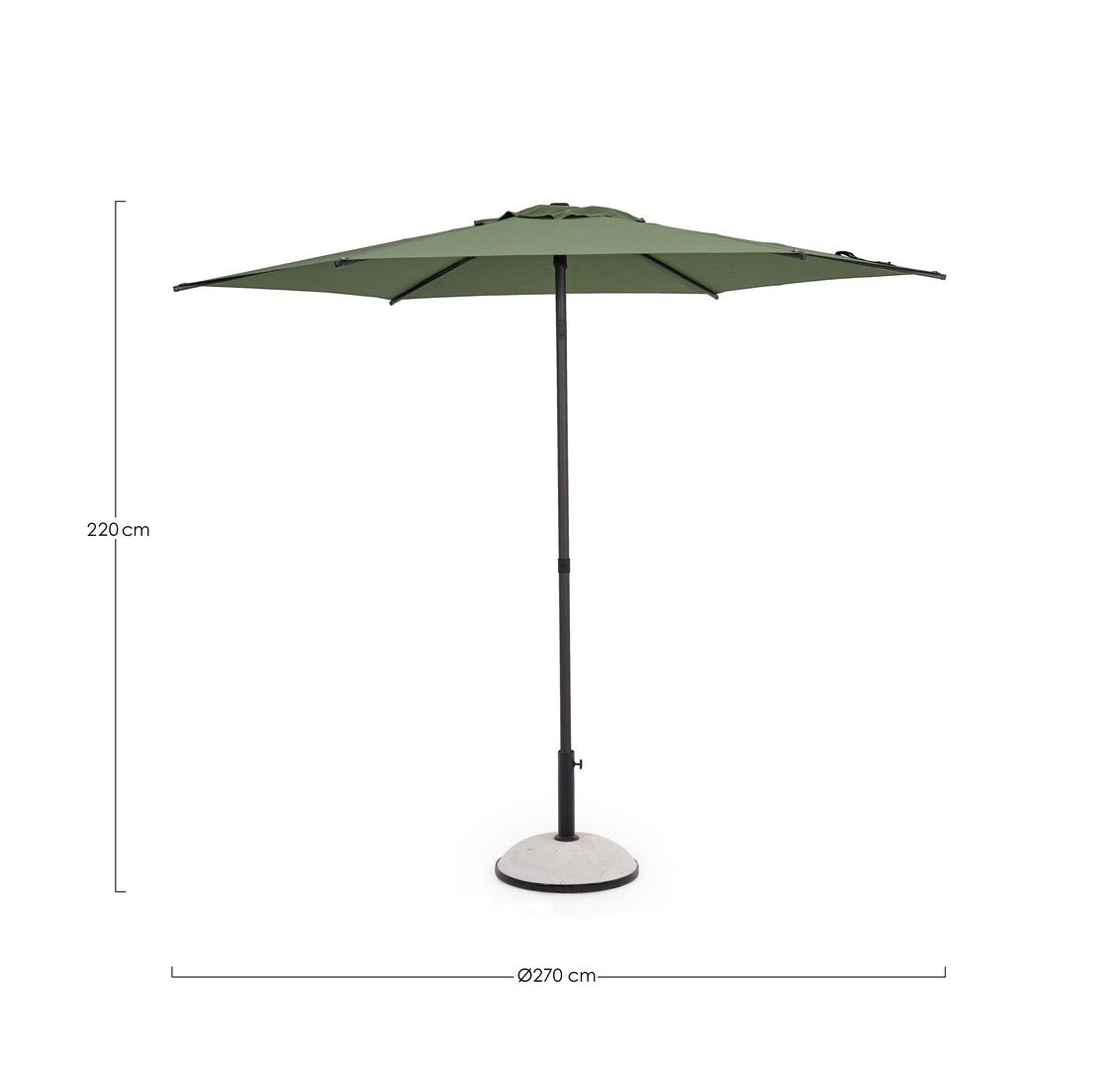 Ombrellone da Giardino Ø270x220 cm in Acciaio Samba Olive