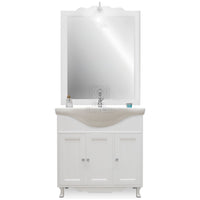 Mobile bagno 85 cm con 3 ante e specchio