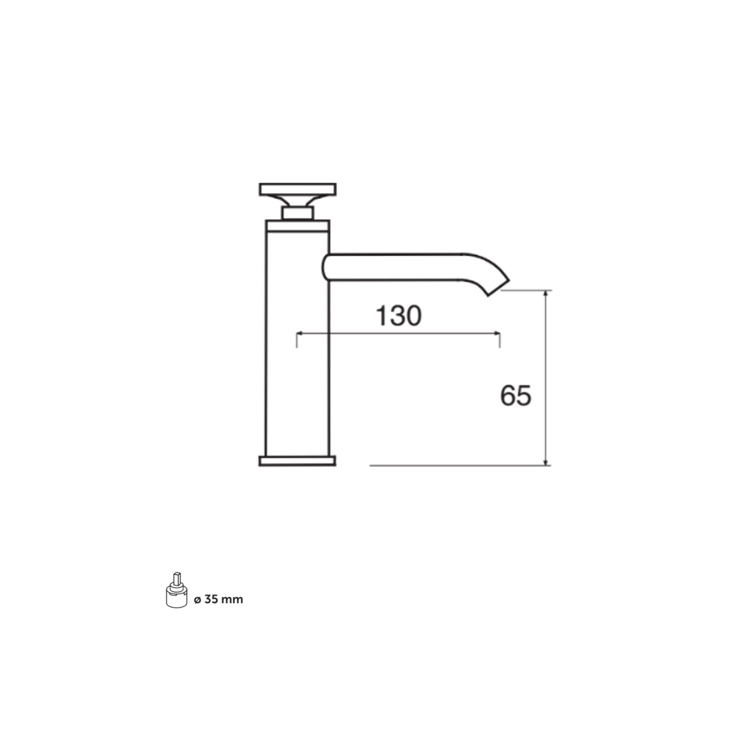 Miscelatore lavabo in ottone cromato serie Nature Keller Taps