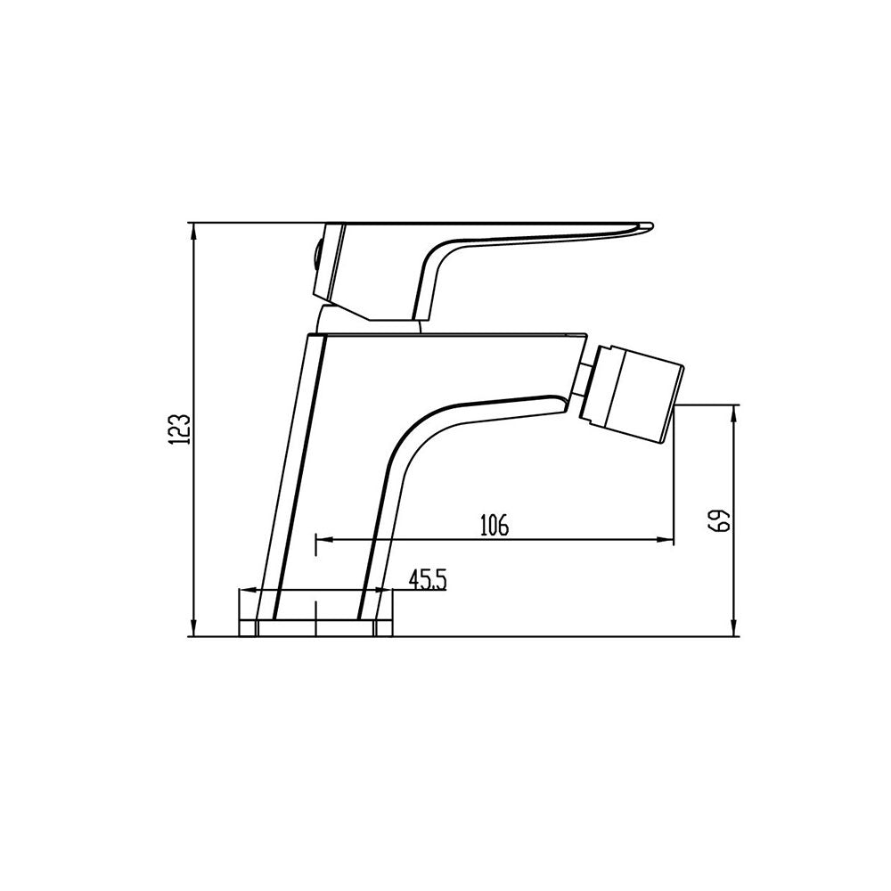 Miscelatore per bidet, in ottone cromato della serie Marriot by GME - Cromato